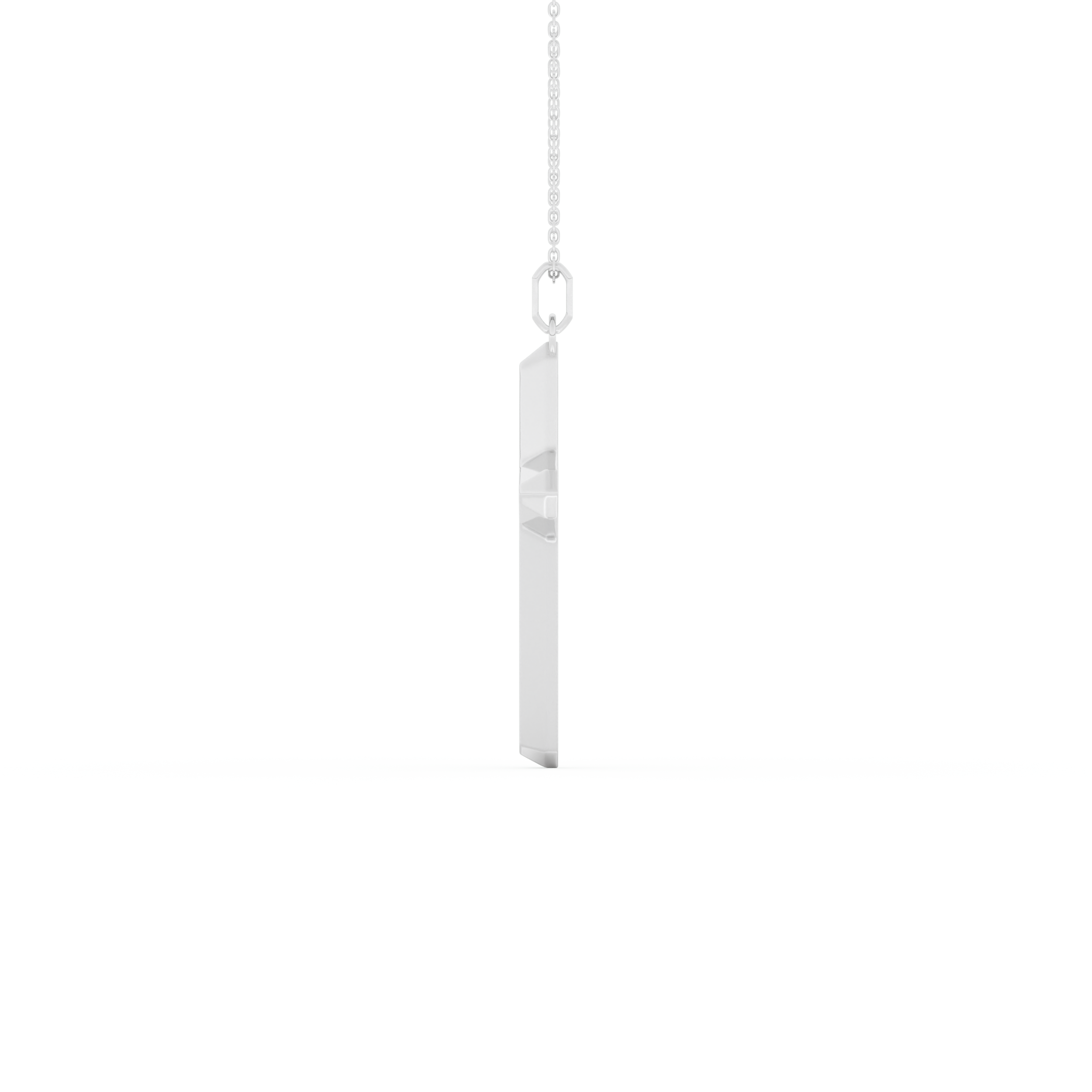 0.193 TCW Round Lab-Grown Diamond Cross Necklace 11