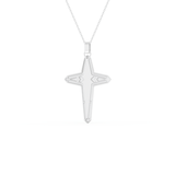 0.193 TCW Round Lab-Grown Diamond Cross Necklace 12