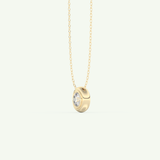 0.28 CT Round Lab-Grown Diamond Solitaire Bezel Necklace