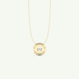 0.28 CT Round Lab-Grown Diamond Solitaire Bezel Necklace