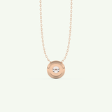 0.28 CT Round Lab-Grown Diamond Solitaire Bezel Necklace