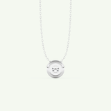 0.28 CT Round Lab-Grown Diamond Solitaire Bezel Necklace