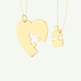 Split Heart Custom Engravable Pendant Necklace