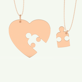 Split Heart Custom Engravable Pendant Necklace
