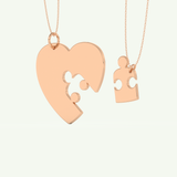 Split Heart Custom Engravable Pendant Necklace