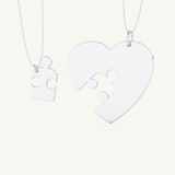 Split Heart Custom Engravable Pendant Necklace