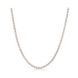 5 TCW Round Lab-Grown Diamond Tennis Necklace For Him 3