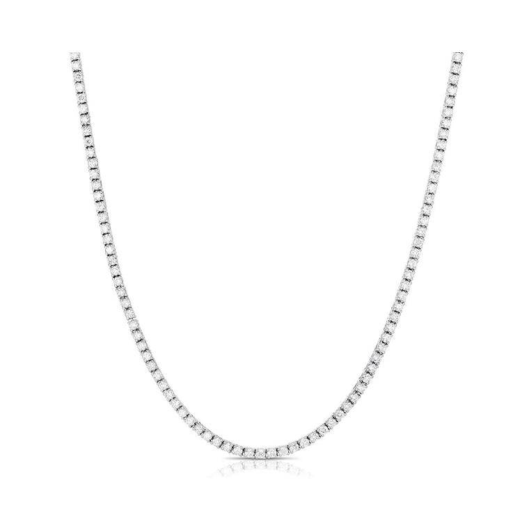5 TCW Round Lab-Grown Diamond Tennis Necklace For Him 2