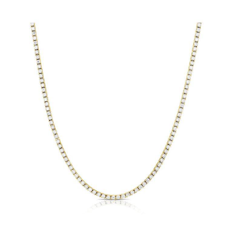 5 TCW Round Lab-Grown Diamond Tennis Necklace For Him 1