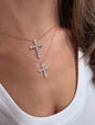 1.8 TCW Round Lab-Grown Diamond Cross Necklace 6