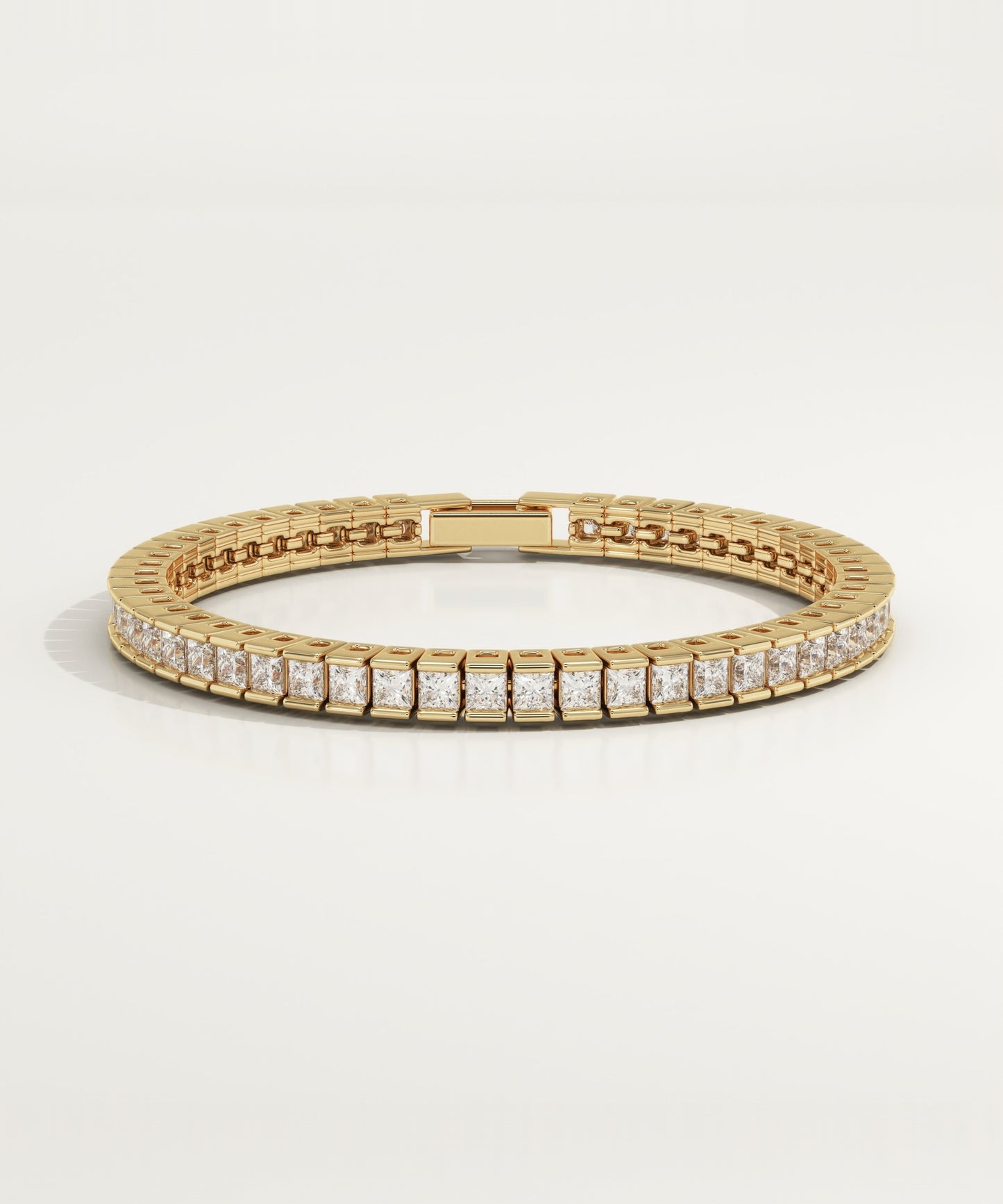 2.5 TCW Princess Shaped Lab-Grown Diamond Tennis Bracelet