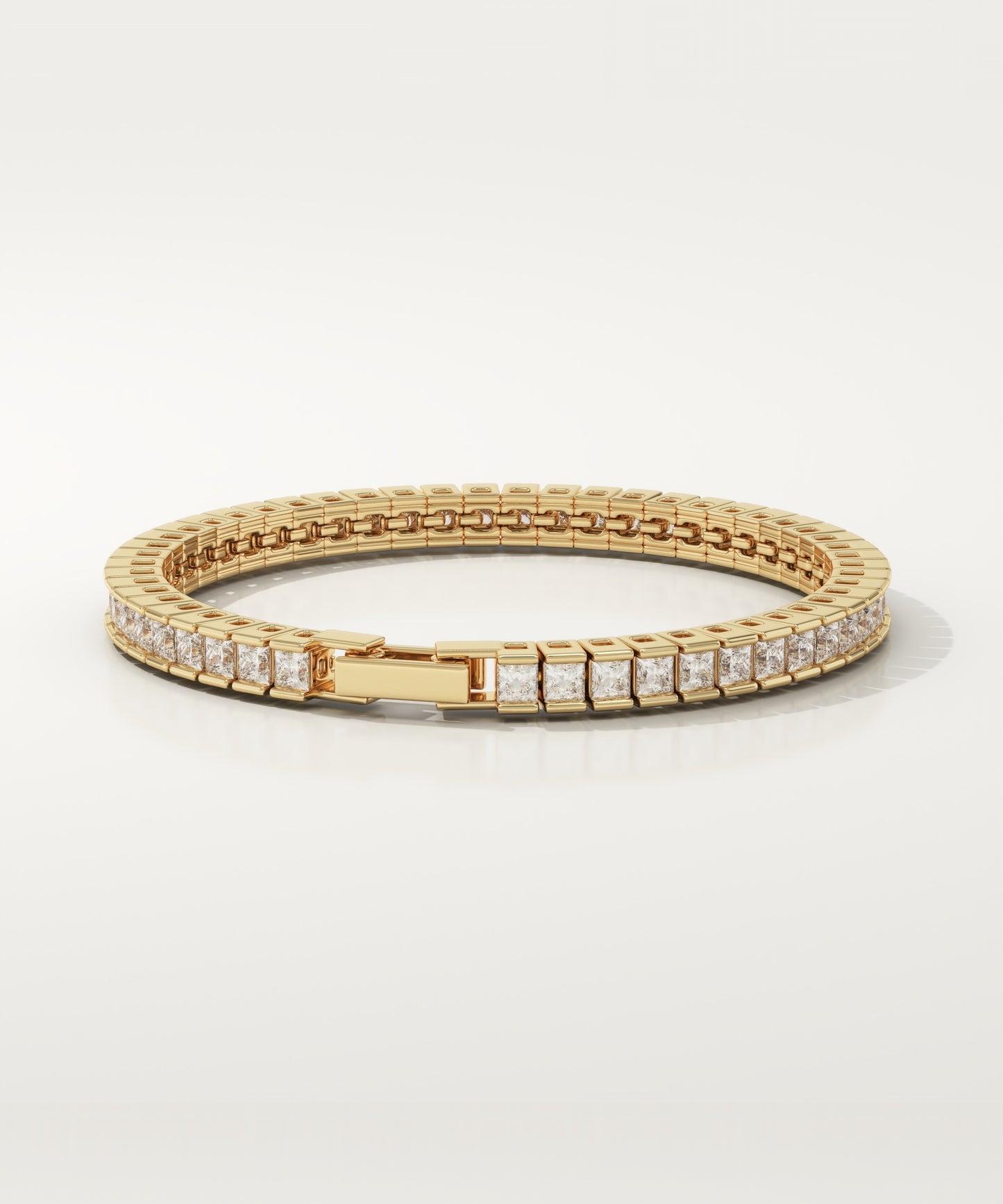 2.5 TCW Princess Shaped Lab-Grown Diamond Tennis Bracelet
