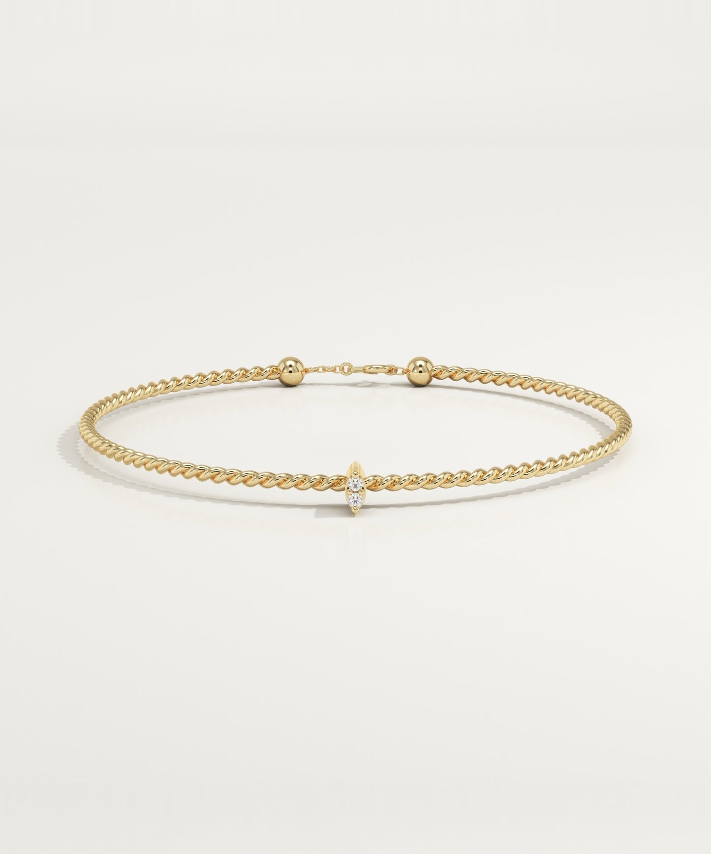0.2 TCW Round Shaped Lab-Grown Diamond Criss Cross Bracelet