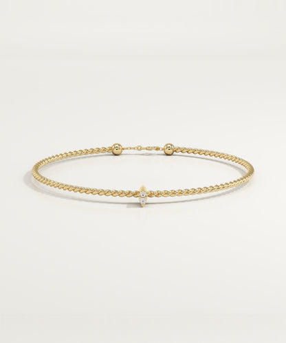 0.2 TCW Round Shaped Lab-Grown Diamond Criss Cross Bracelet