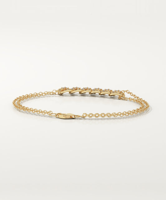 0.29 TCW Round Shaped Lab-Grown Diamond Linked Chained Bracelet