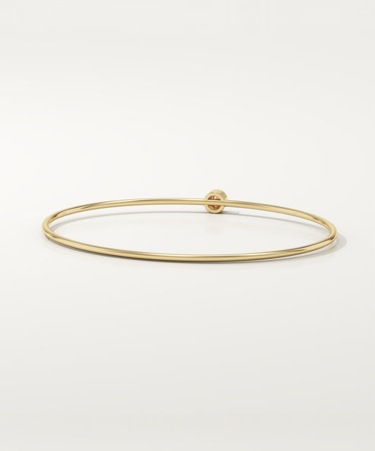 0.1 TCW Round Shaped Lab-Grown Diamond Bezel Bangle Bracelet