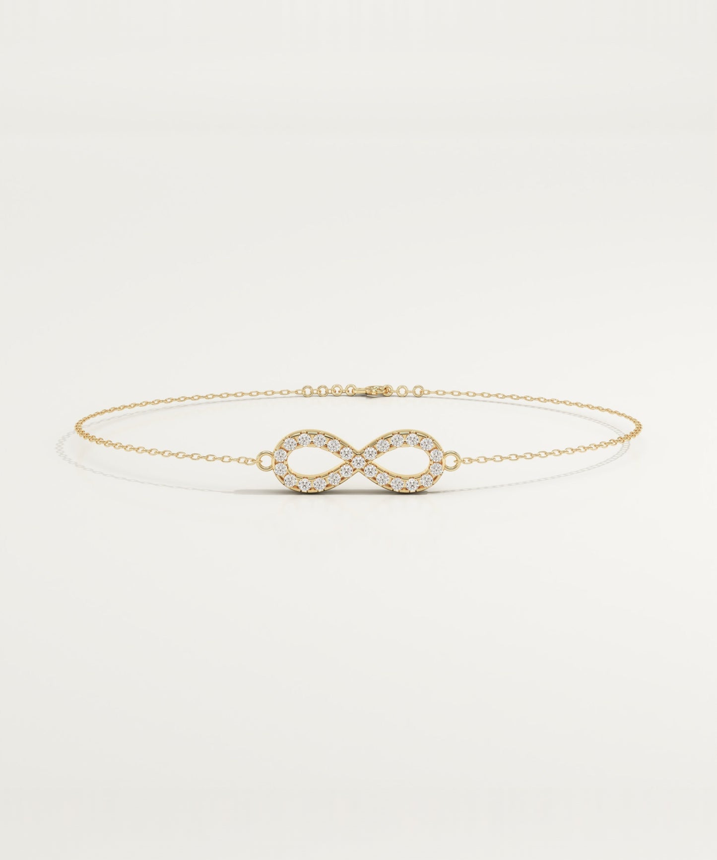0.4 TCW Round Shaped Lab-Grown Diamond Infinity Bracelet