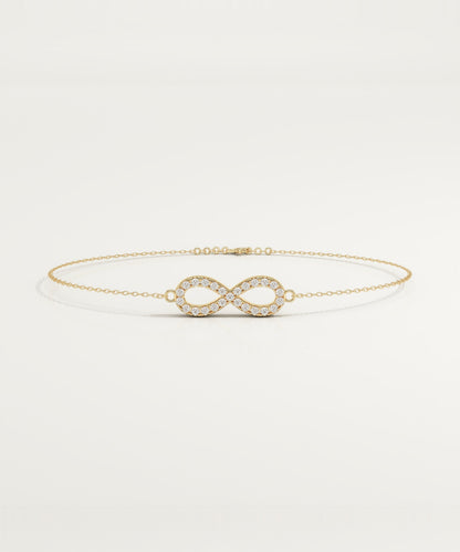 0.4 TCW Round Shaped Lab-Grown Diamond Infinity Bracelet