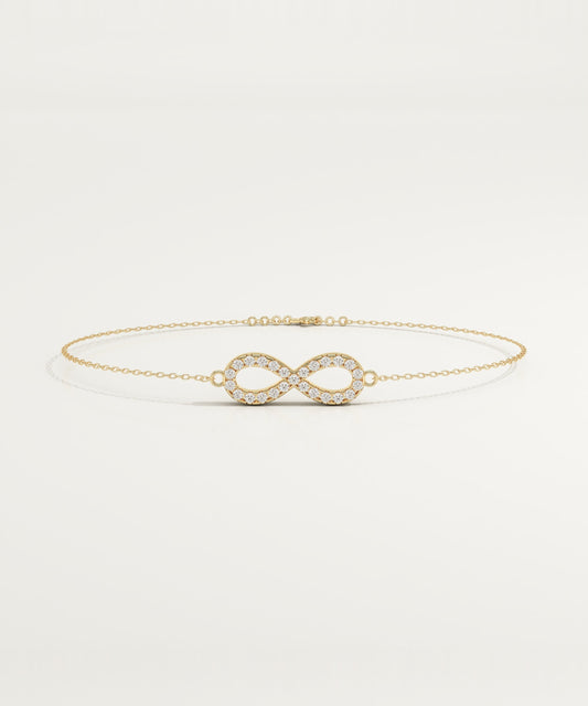 0.4 TCW Round Shaped Lab-Grown Diamond Infinity Bracelet