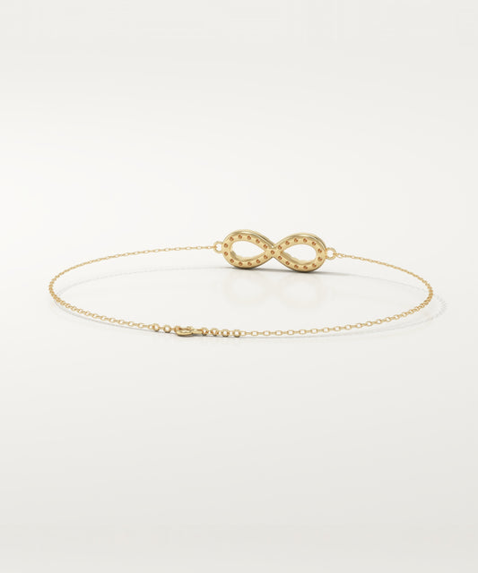 0.4 TCW Round Shaped Lab-Grown Diamond Infinity Bracelet