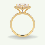 2.55 CT Heart Cut Halo & Pave Lab Grown Diamond Engagement Ring 7