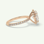 2.55 CT Heart Cut Halo & Pave Lab Grown Diamond Engagement Ring 10