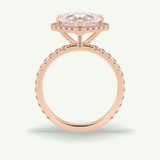 2.55 CT Heart Cut Halo & Pave Lab Grown Diamond Engagement Ring 14