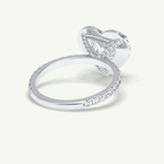 2.55 CT Heart Cut Halo & Pave Lab Grown Diamond Engagement Ring 16