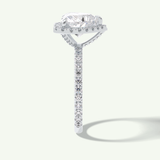 2.55 CT Heart Cut Halo & Pave Lab Grown Diamond Engagement Ring 18