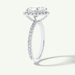 2.55 CT Heart Cut Halo & Pave Lab Grown Diamond Engagement Ring 19