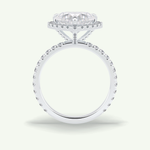2.55 CT Heart Cut Halo & Pave Lab Grown Diamond Engagement Ring 21