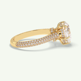 3 CT Heart Cut Hidden Halo & Pave Lab Grown Diamond Engagement Ring 3
