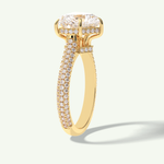3 CT Heart Cut Hidden Halo & Pave Lab Grown Diamond Engagement Ring 5