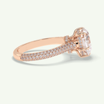 3 CT Heart Cut Hidden Halo & Pave Lab Grown Diamond Engagement Ring 10