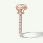 3 CT Heart Cut Hidden Halo & Pave Lab Grown Diamond Engagement Ring 11