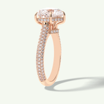 3 CT Heart Cut Hidden Halo & Pave Lab Grown Diamond Engagement Ring 12