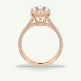 3 CT Heart Cut Hidden Halo & Pave Lab Grown Diamond Engagement Ring 14