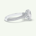3 CT Heart Cut Hidden Halo & Pave Lab Grown Diamond Engagement Ring 17