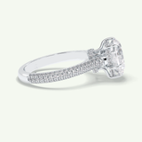 3 CT Heart Cut Hidden Halo & Pave Lab Grown Diamond Engagement Ring 17