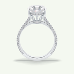 3 CT Heart Cut Hidden Halo & Pave Lab Grown Diamond Engagement Ring 21