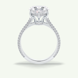 3 CT Heart Cut Hidden Halo & Pave Lab Grown Diamond Engagement Ring 21