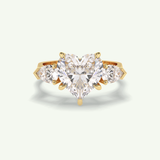 3.05 CT Heart Cut Three Stone Lab Grown Diamond Engagement Ring 1