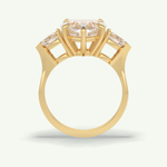 3.05 CT Heart Cut Three Stone Lab Grown Diamond Engagement Ring 7