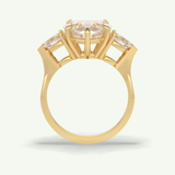 3.05 CT Heart Cut Three Stone Lab Grown Diamond Engagement Ring 7