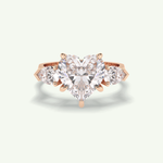 3.05 CT Heart Cut Three Stone Lab Grown Diamond Engagement Ring 8