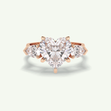 3.05 CT Heart Cut Three Stone Lab Grown Diamond Engagement Ring 8