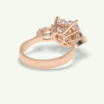3.05 CT Heart Cut Three Stone Lab Grown Diamond Engagement Ring 9