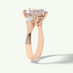3.05 CT Heart Cut Three Stone Lab Grown Diamond Engagement Ring 12