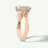 3.05 CT Heart Cut Three Stone Lab Grown Diamond Engagement Ring 12