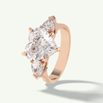 3.05 CT Heart Cut Three Stone Lab Grown Diamond Engagement Ring 13